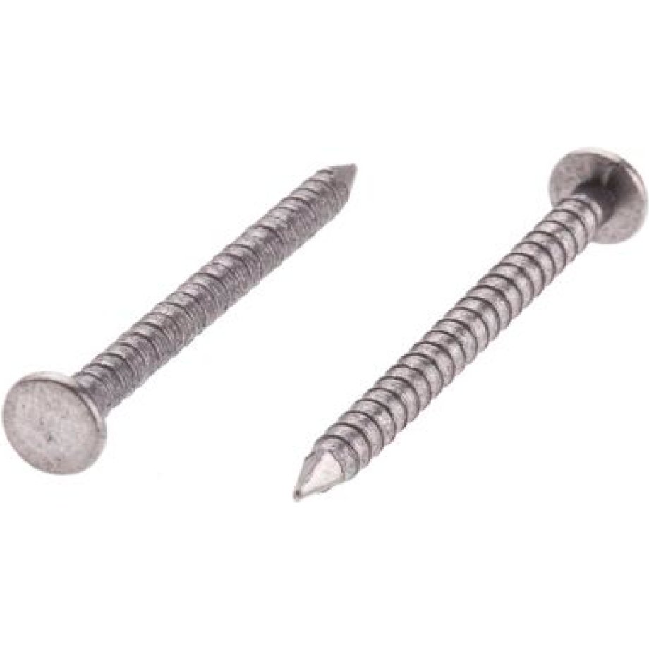 RS PRO Bright Steel Ring Shank Nails; 40mm x 2.65mm; 500g Bag