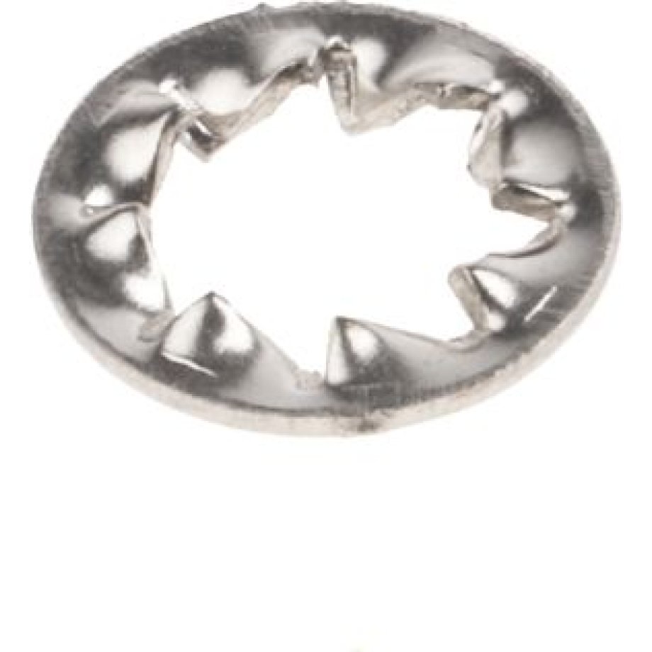 A4 316 Stainless Steel Internal Tooth Shakeproof Washer, M4, DIN 6798J