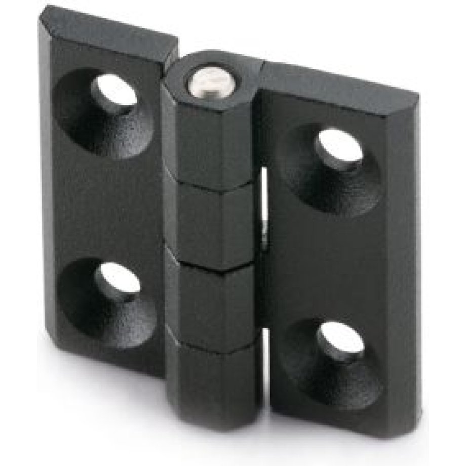 Elesa Stainless Steel Butt Hinge with a Fixed Pin, Screw Fixing, 40mm x 40mm x 9mm